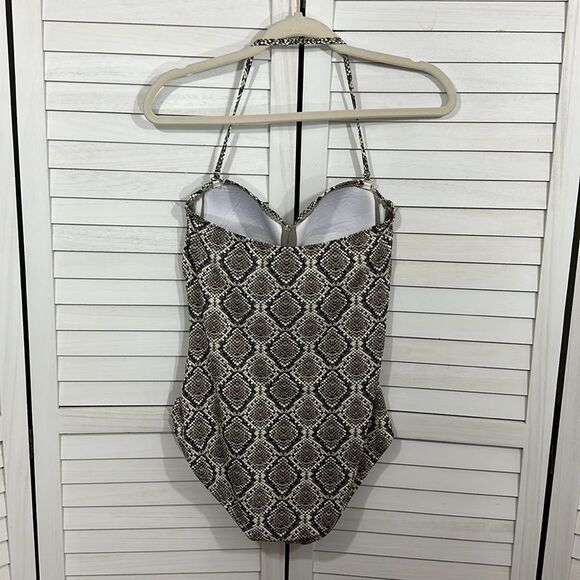 Tommy Bahama Swimsuit Size 8 Python Front Twist - Picture 8 of 16